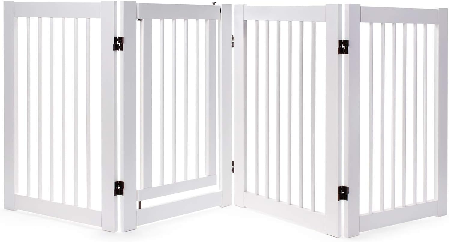 Primetime Petz 360 Configurable Freestanding Dog Gate With Door For Home Size 30 White Main image