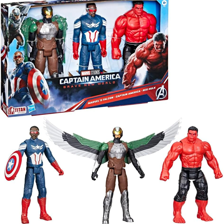 Marvel Avengers Captain America Brave New World Titan Hero Series Action Figure Set