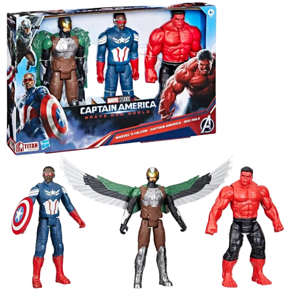 Marvel Avengers Captain America Brave New World Titan Hero Series Action Figure Set Main image