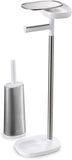 Joseph Joseph 70519 EasyStore Butler Plus Stand Toilet Paper Holder With Flex Steel Brush GreyWhite Stainless Steel