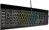 Corsair K55 PRO LITE RGB Wired Membrane Gaming Keyboard (5-Zone Dynamic RGB Backlighting, Six Macro Keys with Stream Deck Integration, IP42 Dust and Spill Resistant, Dedicated Media Keys) Black