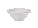 Moderne Porcelain 11.75" Sashimi Bowl, White, 2-Piece