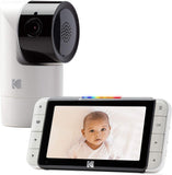 KODAK Cherish C525P Smart Video Baby Monitor with 5” Display Camera and Audio - Remote Pan-Tilt Camera with App and Night Vision- Long-Range WiFi Baby Monitor, HD Video, 2-Way Talk - IP Dog Nanny Cam