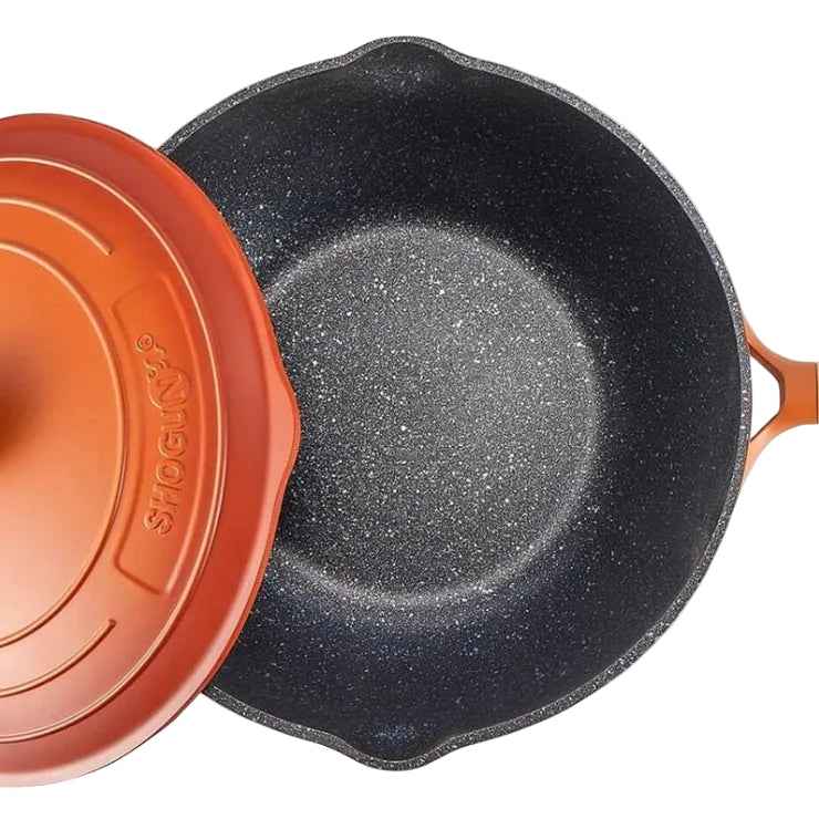 La Gourmet LGSNFE410160 Shogun NonStick Wok With Lid 28cm Flame