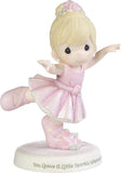 Precious Moments Ballerina Figurine | You Leave A Little Sparkle Wherever You Go Ballerina Girl Bisque Porcelain Figurine | Hand-Painted