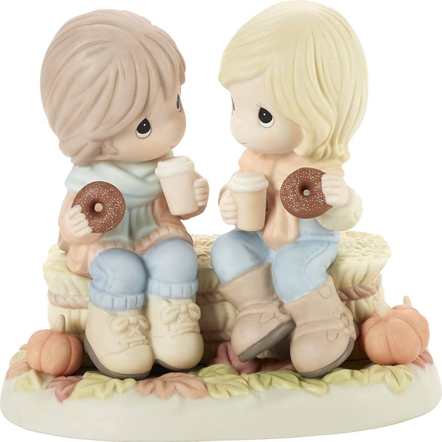 Precious Moments 201035 Pumpkin Spice with You is Nice Bisque Porcelain Figurine, One Size, Multicolored Main image
