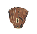 (Right Hand Throw, 11.5", Brown Tartan Flex Web) - Mizuno Prospect PowerClose Youth Baseball Glove Series