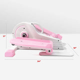 Sunny Health & Fitness Sitting Under Desk Elliptical Peddler, 8-Level Magnetic Resistance Training Machine, Portable Foot/Leg Pedal Exerciser for Senior Home/Office Workout, Optional Dark Grey or Pink