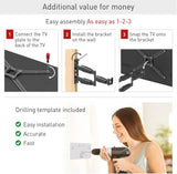 Barkan TV Wall Mount, 13-65 inch Full Motion Articulating - 4 Movement Long Premium Flat/Curved Screen Bracket, up to 80 lbs, Extremely Extendable,Fits LED OLED LCD