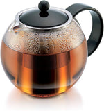 Bodum 1830-449B-Y21 Assam Tea Press with Glass Handle and Coloured Plastic Lid, 1L