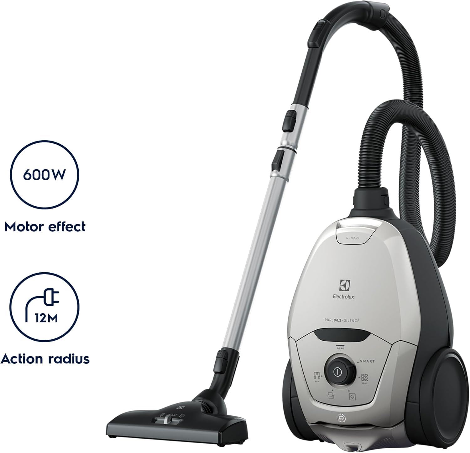 Electrolux PURE D8.2 ZFB91123 Bagged Canister Vacuum Cleaner 3.5L deposit capacity HEPA filter silent as low as 57dB made of 55% recycled materials comes with 4 accessories Secondary image