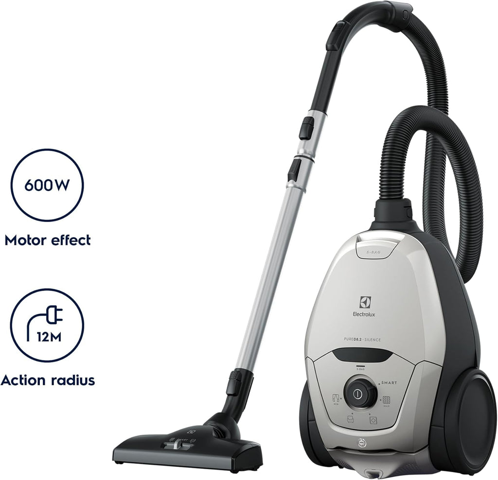 Electrolux PURE D8.2 ZFB91123 Bagged Canister Vacuum Cleaner 3.5L deposit capacity HEPA filter silent as low as 57dB made of 55% recycled materials comes with 4 accessories