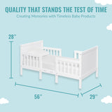 Dream On Me Hudson 3in1 Convertible Toddler Bed White