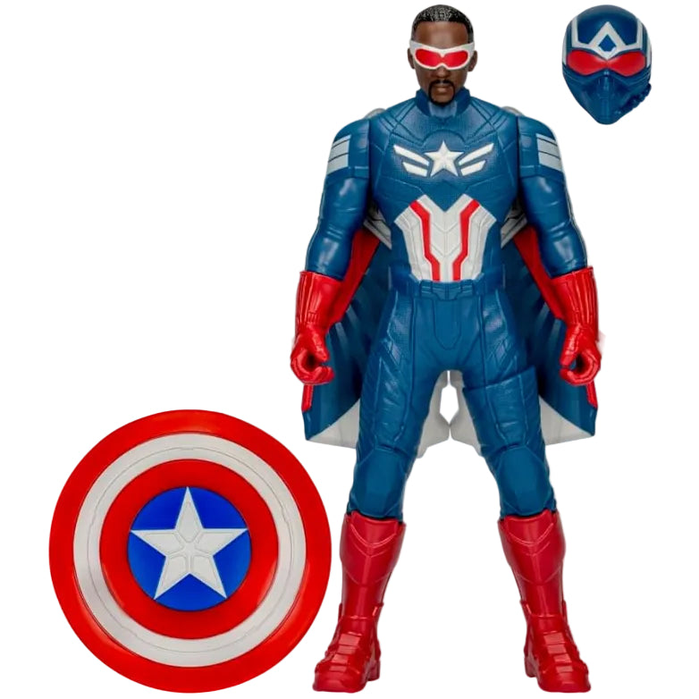 Marvel Avengers Captain America Brave New World Flight Mode Action Figure 9in Scale