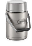 THERMOS SK3030MSTRI4 Stainless King 47 Ounce Vacuum Insulated Food Jar with 2 Inserts, Stainless Steel