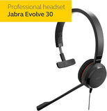 Jabra 5393-829-309 Evolve 30 Ii Mono Uc - Professional Unified Communicaton Headset, black, Mono Speaker