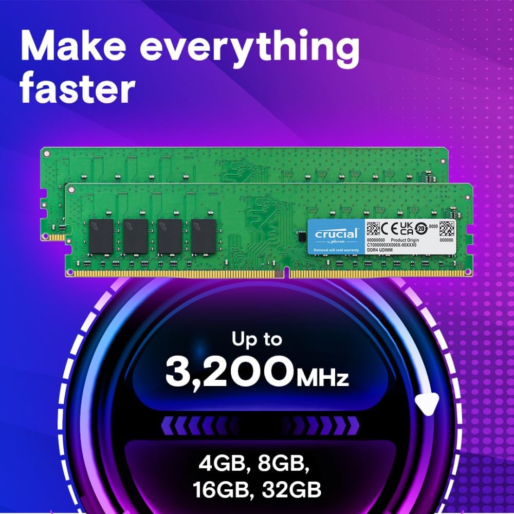 Crucial RAM 16GB DDR4 3200MHz CL22 Desktop Memory CT16G4DFRA32A Secondary image