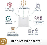 Prolink DL-7306 4G LTE CAT4 Wireless Router with SIM slot/Dual power mode (Auto APN, WAN/LAN port, LTE Failover)