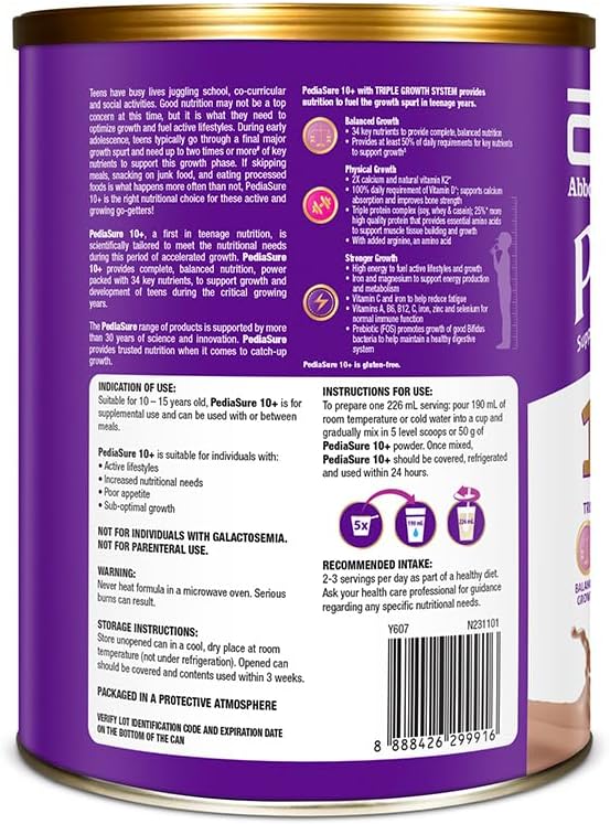 Pediasure 10+ Chocolate 850g Secondary image