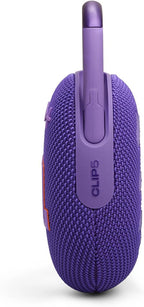 JBL Clip 5 - Ultra-Portable, Waterproof & Dustproof Bluetooth Speaker, Big Pro Sound with Punchy bass, Integrated Carabiner, Up to 12 Hours of Play, Made in Part with Recycled Materials Purple