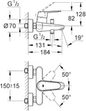 FAUCET-BATH GROHE 863/EURODISC COSMOPOLITAN