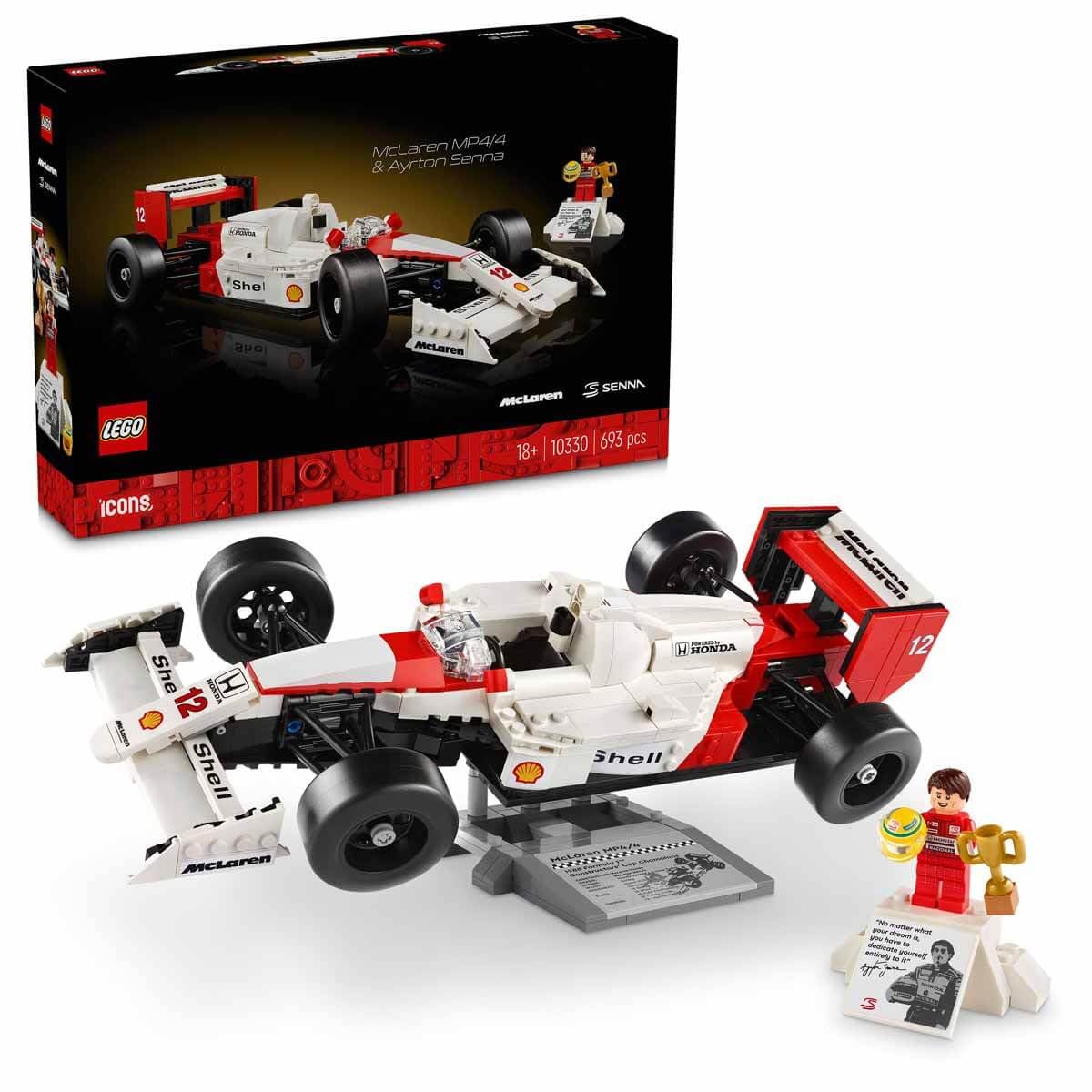 LEGO Icons McLaren MP4/4 & Ayrton Senna Model Car for Adults 10330 Main image
