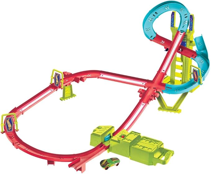 Mattel Hot Wheels Neon Skysrapper Circuit Track Set