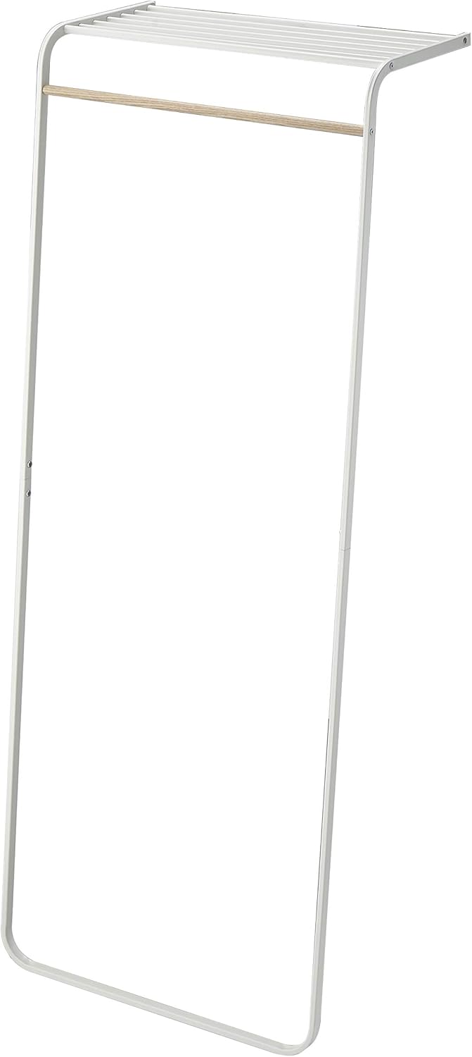 Yamazaki Home Leaning Shelf Coat Hanger, One Size, White Main image