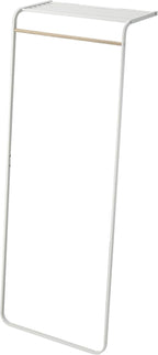 Yamazaki Home Leaning Shelf Coat Hanger, One Size, White