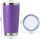 ECLANK 20oz Stainless Steel Tumbler Bulk With Lid
