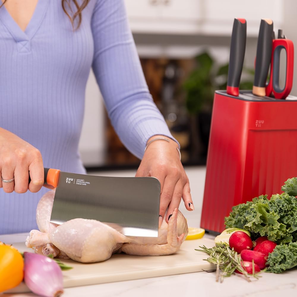 KNIFE SET 5PCS ROSE RED ZUUTII