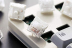 DROP Halo Clear Mechanical Keyboard Switches Plate Mounted Tactile 65g Cherry MX Style Quiet Switches By Kailh Halo Clear 110 Pcs