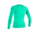 O'Neill Wetsuits Women's O'neill Basic Skins UPF 50+ Long Sleeve Rash Guard, Seaglass (Size XL)