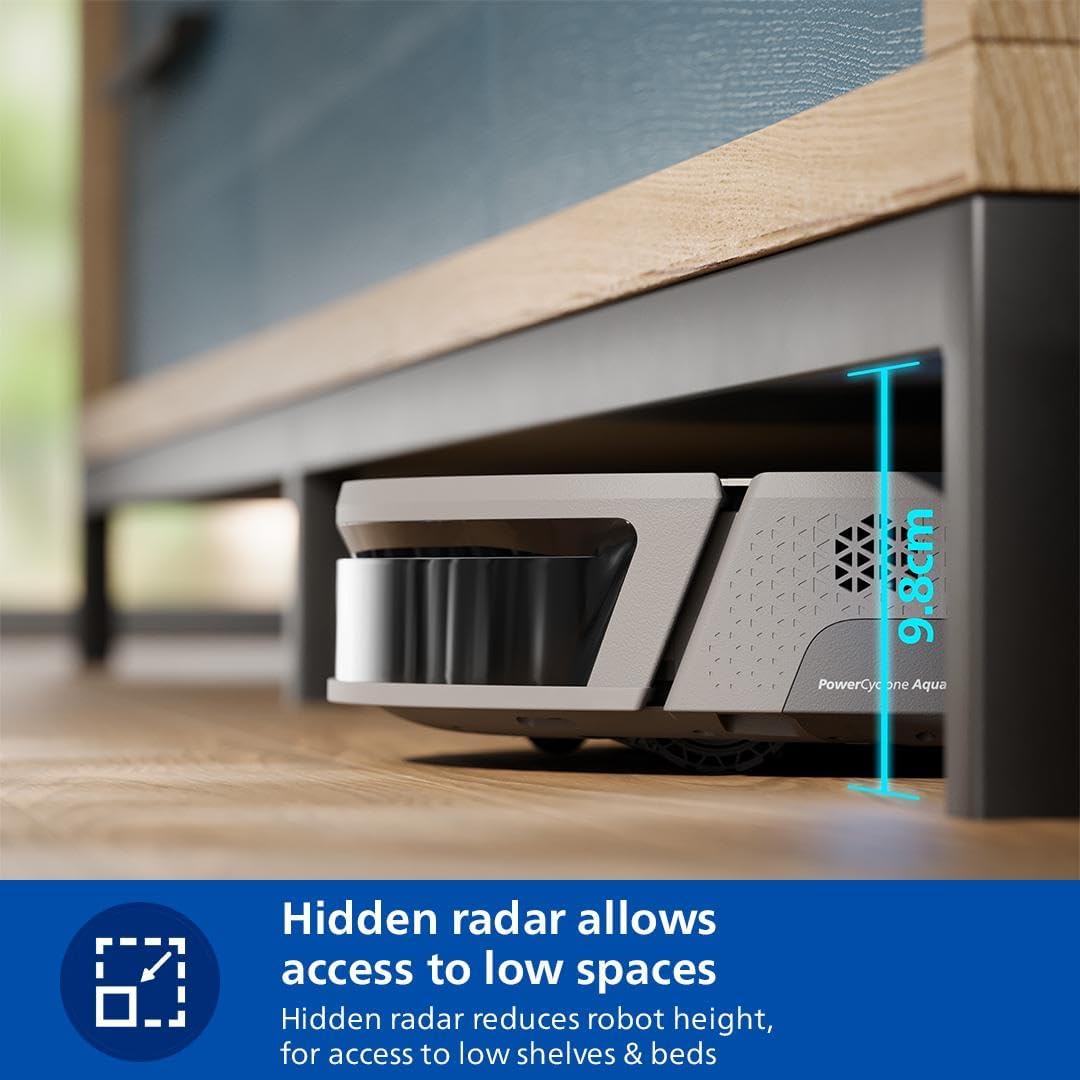 Philips 9000 Series Robot Vacuum and Wash Ultra Strong Suction Fresh Water Mopping All-in-One Station Obstacle Detection Control via App