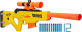 Nerf Fortnite BASR-L Bolt Action, Clip Fed Blaster – Includes Removable Scope, 6-Dart Clip and 12 Official Nerf Elite Darts