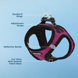 Voyager StepIn Harness For Pets With Plush Fleece Lining Small Fuchsia