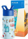 Simple Modern Disney Pixar Kids Water Bottle with Straw Lid Reusable Insulated Stainless Steel Cup for Boys School Summit Collection 14oz Pixar Pals