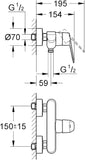 GROHE Eurodisc Cosmopolitan OHM Shower Exposed