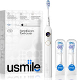 Usmile Y10 Electric Toothbrush with Responsive Brushing, 24/7 Smart Screen, Smart Toothbrush with Pressure Control, One Charge Last 6 Months, WHITE