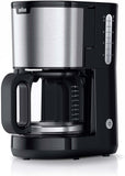Braun Household PurShine KF 1500 BK Drip Coffee Maker with Glass Jug for up to 10 Cups, OptiBrew System, Automatic Shut-off, 1000 W, Black