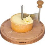 BOSKA Beech Wood Rd Cheese Curler Board with Curling Knife, One Size, 850510