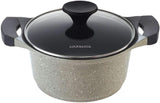 Lock & Lock LCA6202D CookPlus Marble Stone 20cm Cassrole, Grey