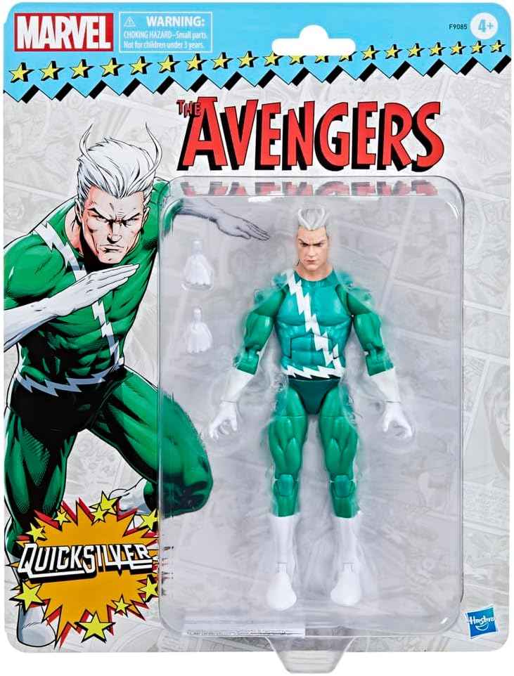 Marvel Legends Series Quicksilver, Avengers Retro Marvel Comics Collectible 6 Inch Action Figure Main image