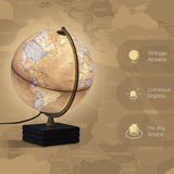 Waypoint Geographic Horizon Plus Illuminated Globe 12in Antique OceanStyle World Globe