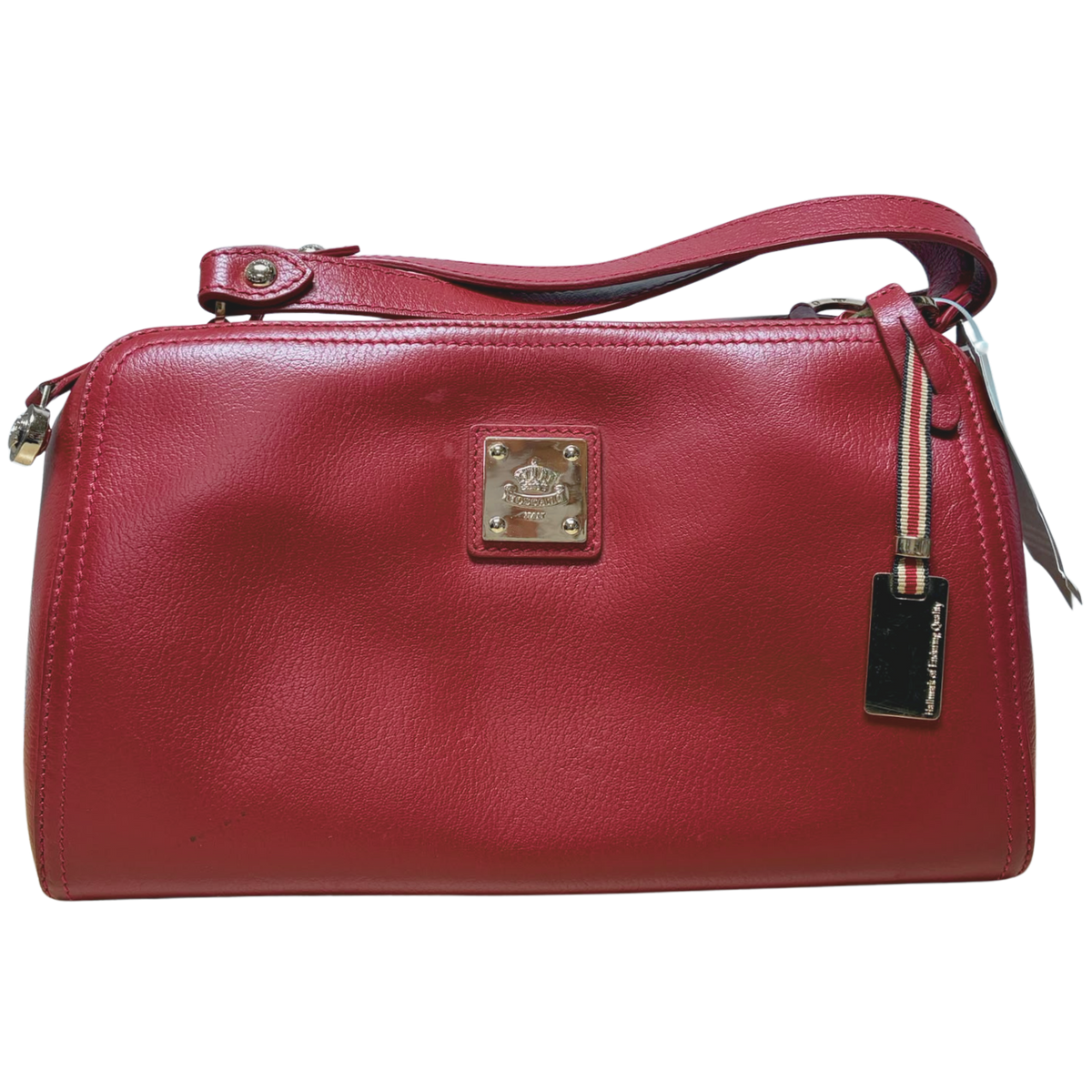 Tocco Toscano TS241011 Red Leather Top Handle Shoulder Bag