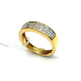 750YG Princess Cut Diamond Ring