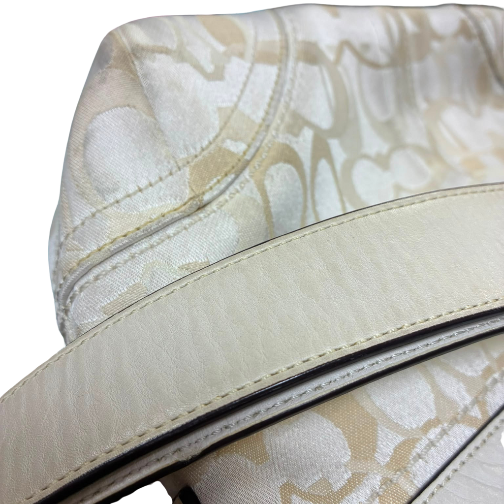 Coach F10379 Signature C Canvas And Leather Shoulder Bag