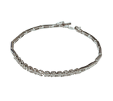 750 White Gold Heart Diamond Tennis Bracelet 7GM