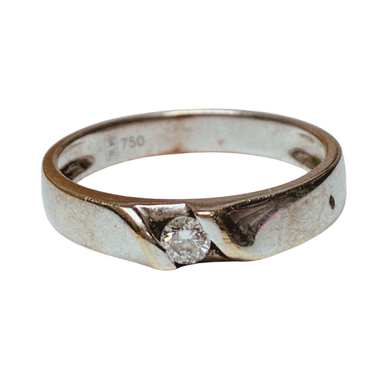 18K White Gold Diamond Ring 3.5GM Main image