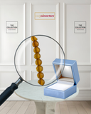 18K Gold Necklace with 28.67gram Amber Stone